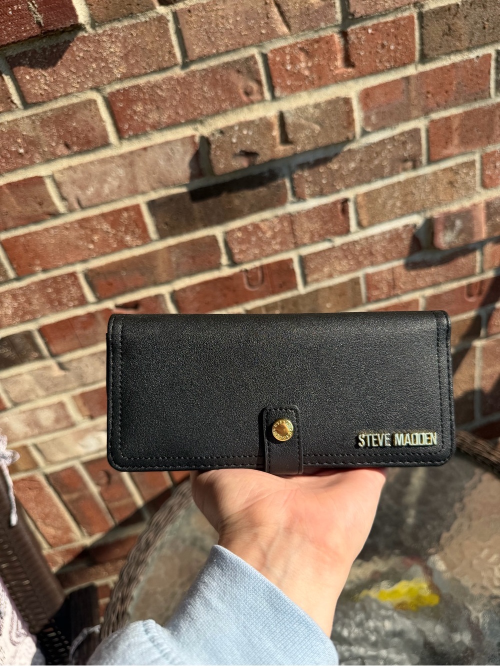 Steve Madden Black Women’s Wallet with Snap Closure